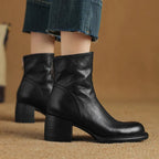 "Premium Leather" Ankle Boots (Black 4) - | Zavonix