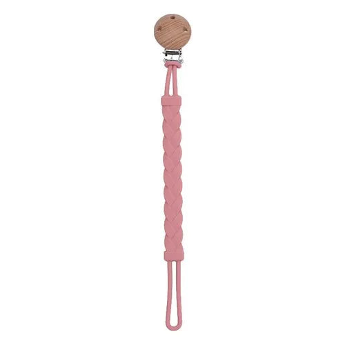 Pink textured strap with a round clip and looped end