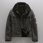 "The Pilot" Air Force Leather Jacket with Plush Fleece Lining (Black XS) - Jacket | Zavonix