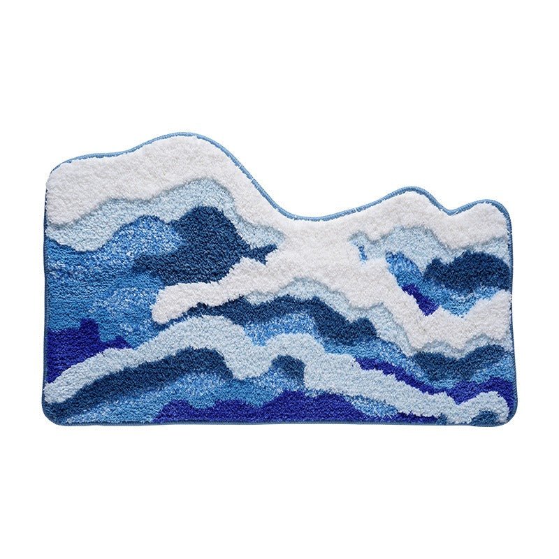 Plush Bath Mat with Non-Slip Grip – Ultra-Absorbent Wave-Pattern Design for Comfort and Safety 5