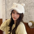 Plush Cub Snapback Hat Baseball Cap (White ) - | Zavonix