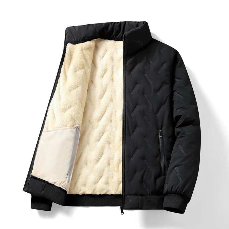 Plush Lined Coat with Fur Lining (Black XS) - Jacket | Zavonix