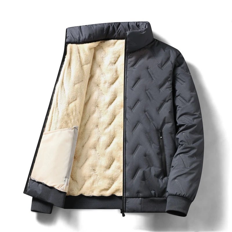 Plush Lined Coat with Fur Lining (Gray XS) - Jacket | Zavonix