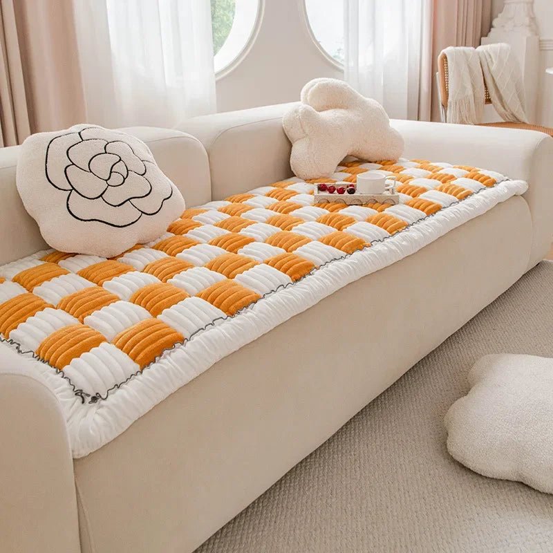 Plush Velvet Sofa Protector for Pets – Non-Slip Couch Cover, Easy to Clean, Stylish Retro Design, Ideal Pet Couch Cover 7