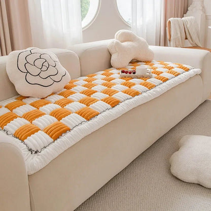 Plush Velvet Sofa Protector for Pets – Non-Slip Couch Cover, Easy to Clean, Stylish Retro Design, Ideal Pet Couch Cover 0