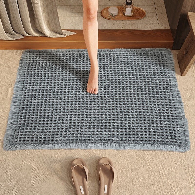 Plush Waffle Bath Mat – Ultra-Soft, Quick-Drying, Non-Slip Floor Mat for Bathroom and Entryway 1