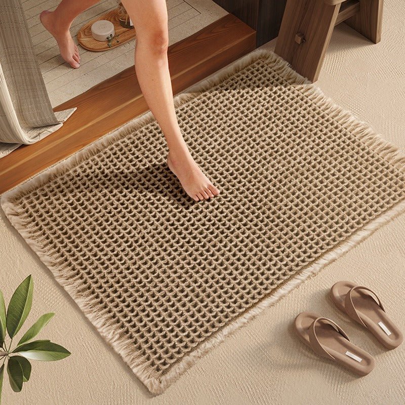 Plush Waffle Bath Mat – Ultra-Soft, Quick-Drying, Non-Slip Floor Mat for Bathroom and Entryway 3