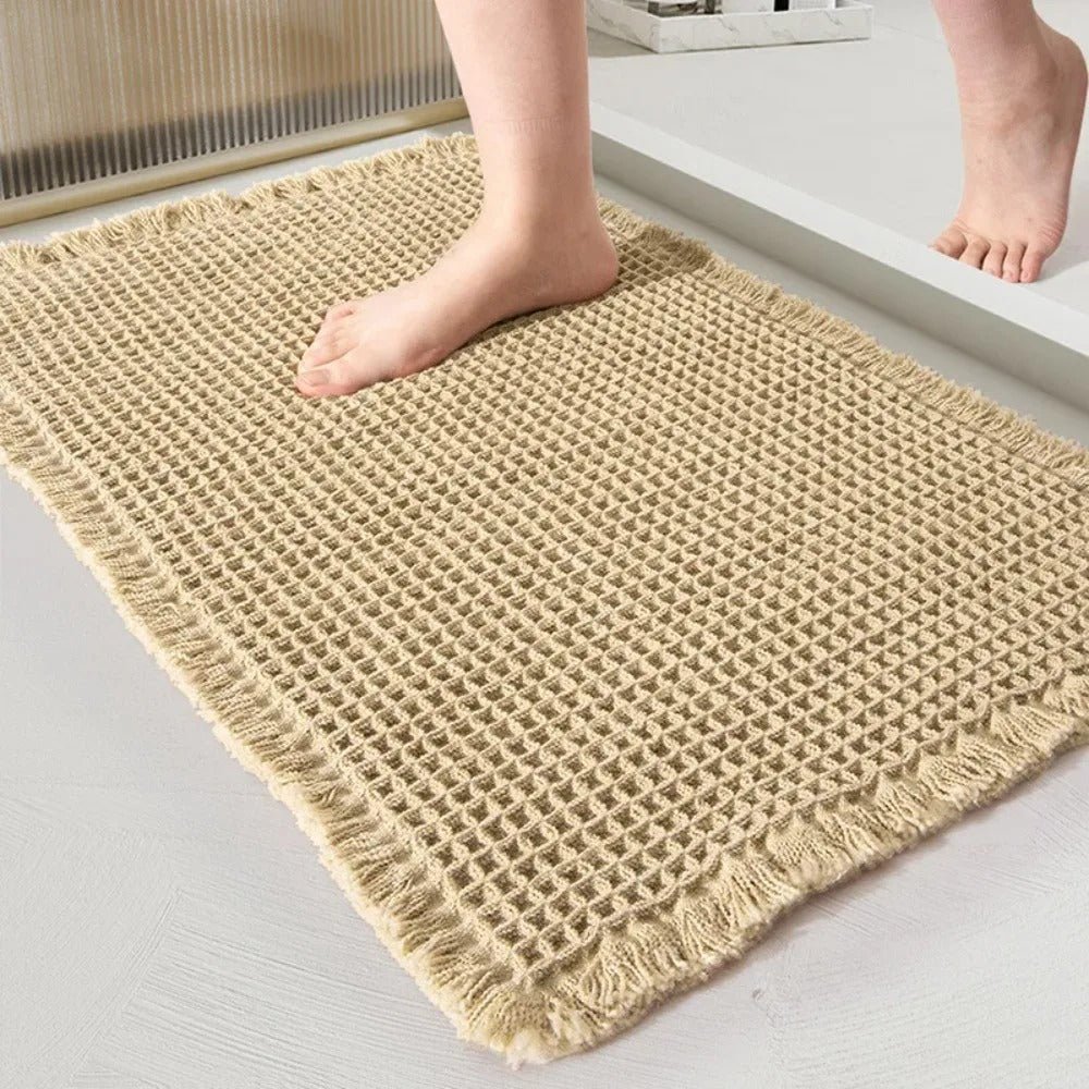 Plush Waffle Bath Mat – Ultra-Soft, Quick-Drying, Non-Slip Floor Mat for Bathroom and Entryway 4