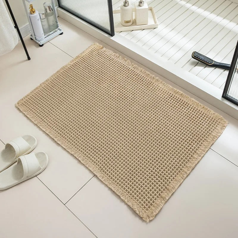 Plush Waffle Bath Mat – Ultra-Soft, Quick-Drying, Non-Slip Floor Mat for Bathroom and Entryway 5