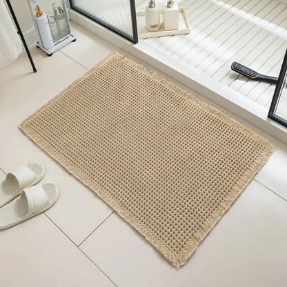 Plush Waffle Bath Mat – Ultra-Soft, Quick-Drying, Non-Slip Floor Mat for Bathroom and Entryway 5