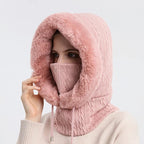 Polar Embrace Knitted Hood (Rose ) - | Zavonix