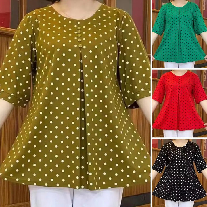 Poppy Dot Polyester Regular Fit Shirt Product Image 01