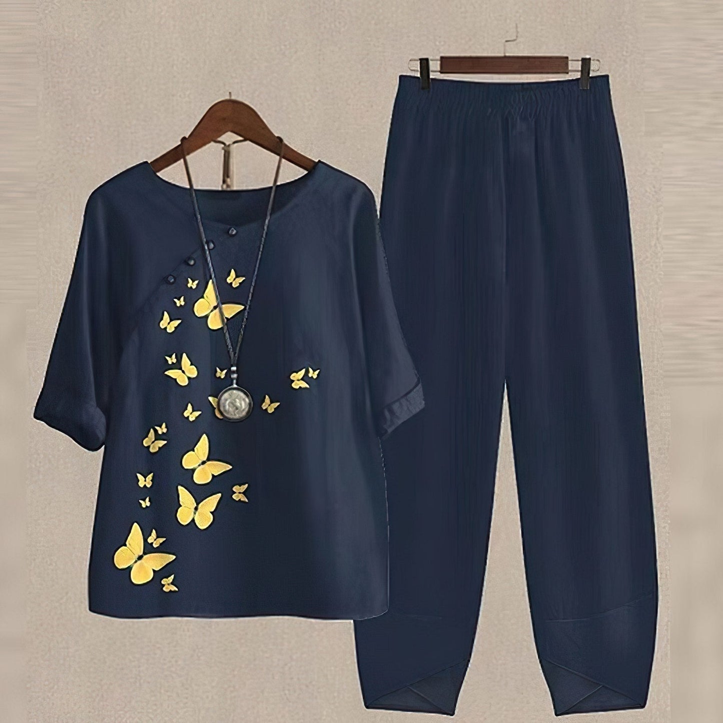 Poppy Women's Loungewear Set | Floral Print, Relaxed Fit Two Piece Set 3