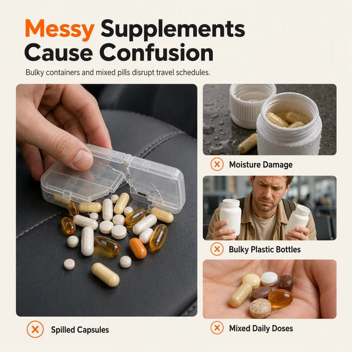 Portable Four Compartment Pill Organizer Product Image 03