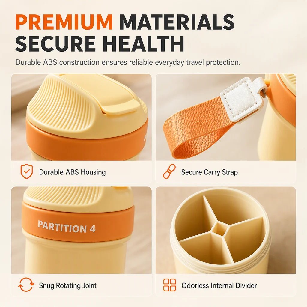 Portable Four Compartment Pill Organizer Product Image 06