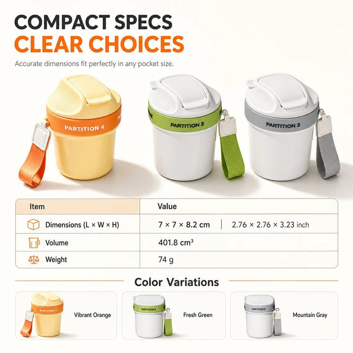 Portable Four Compartment Pill Organizer Product Image 08