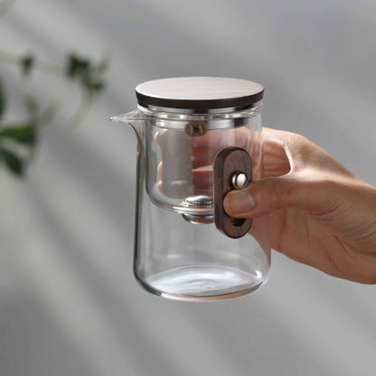 Portable Glass Tea Set with 330ml Teapot and Travel Case – Perfect for On-the-Go Brewing 6