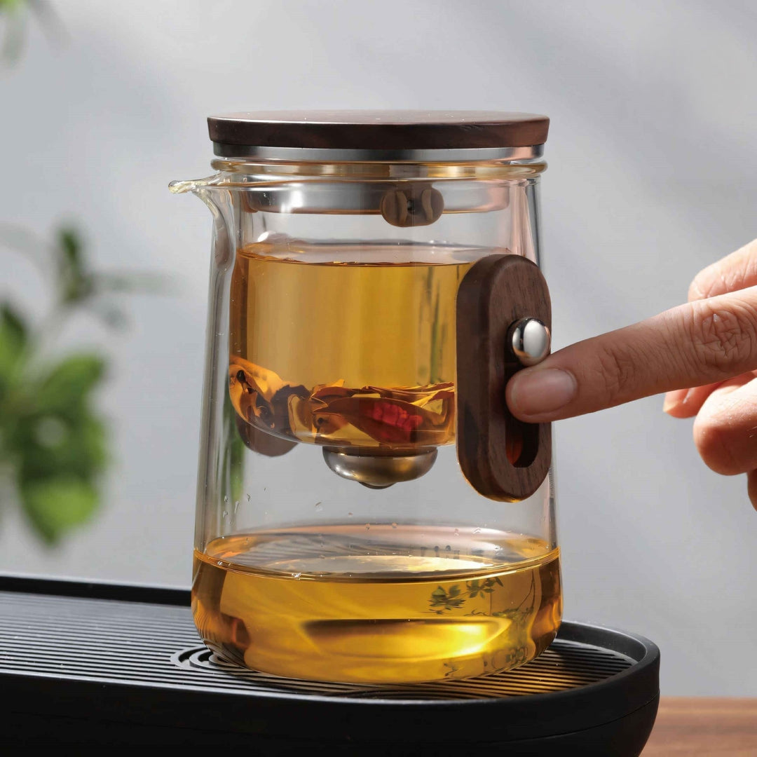Portable Glass Tea Set with 330ml Teapot and Travel Case – Perfect for On-the-Go Brewing 4