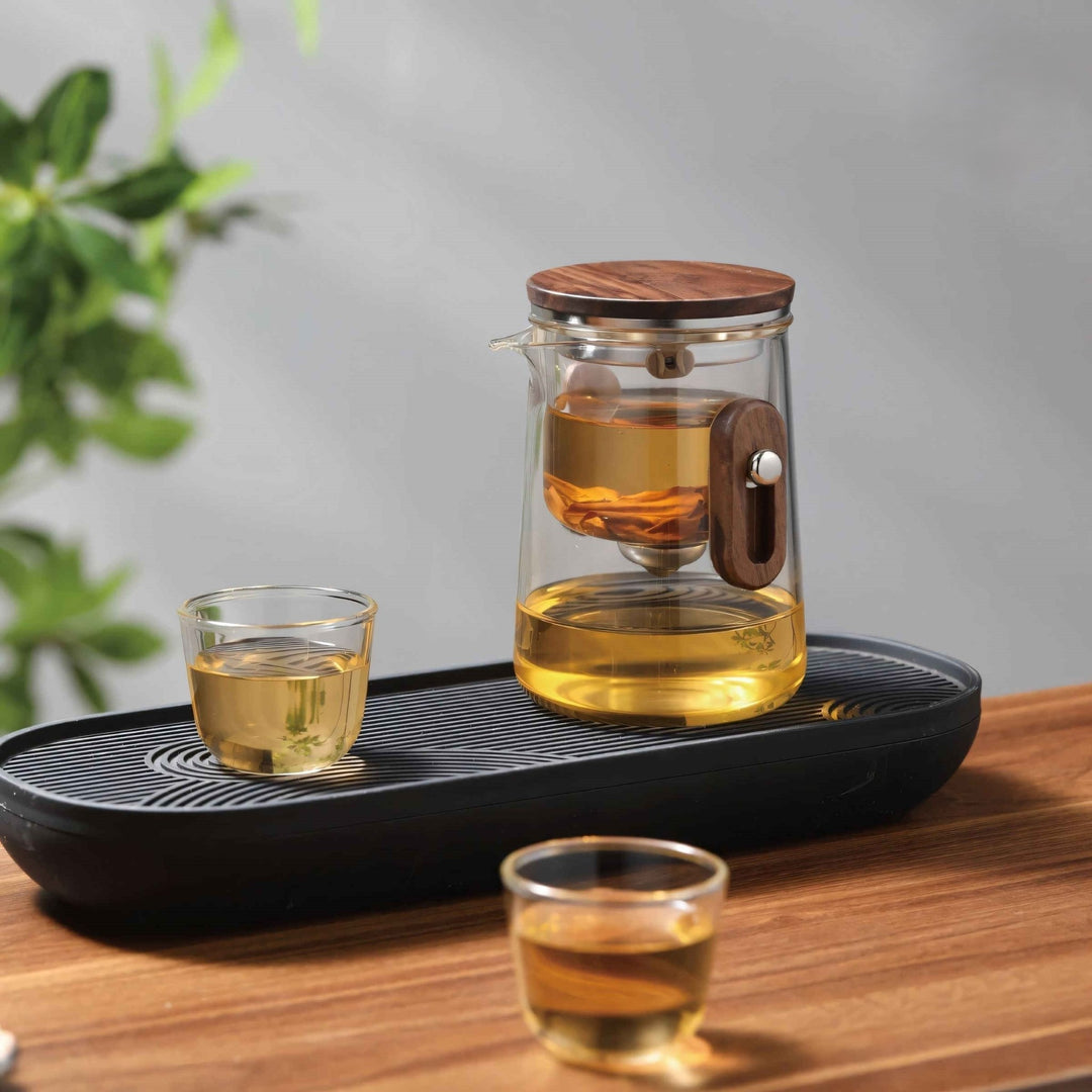 Portable Glass Tea Set with 330ml Teapot and Travel Case – Perfect for On-the-Go Brewing 5