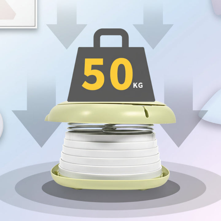 Portable potty weight-capacity graphic marked 50 kg