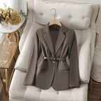 PowerCurve Blazer™ — Command Every Room with a Waistline That Means Business (Gray XS) - | Zavonix