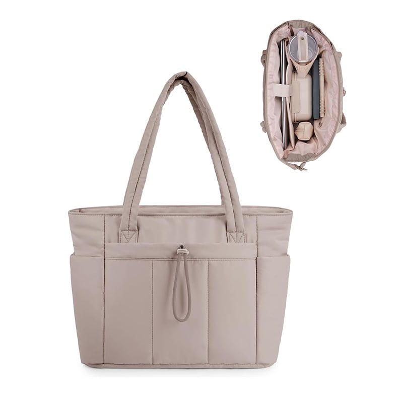 Practical 20L Lightweight Tote Bag Cup Pocket Product Image 02