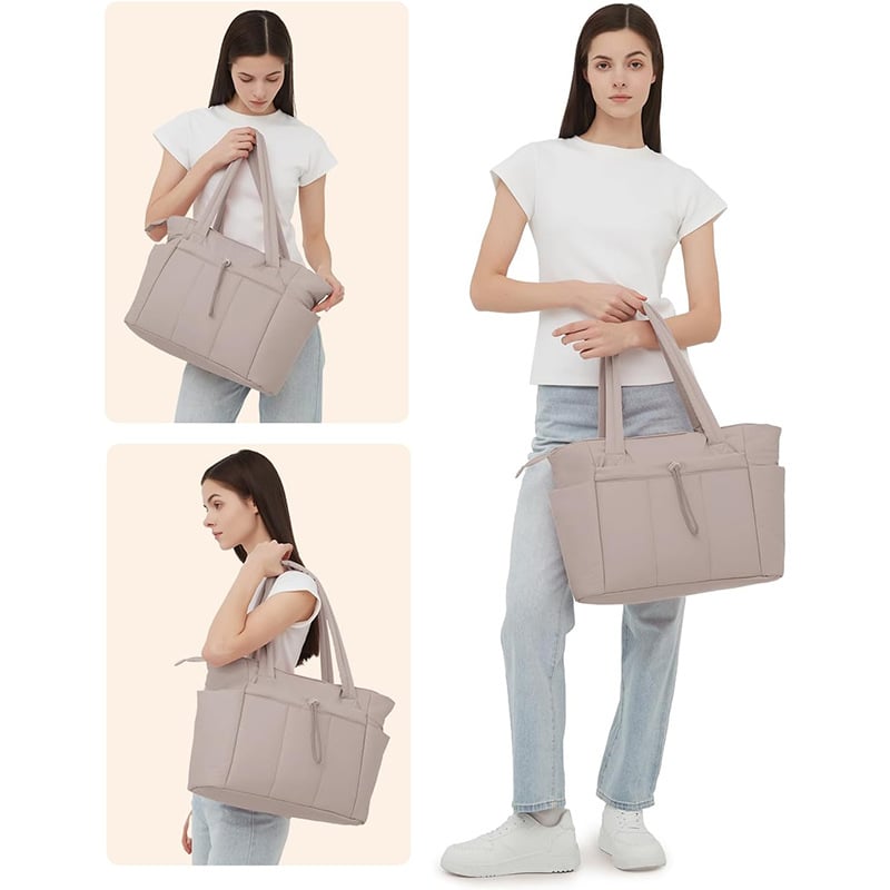 Practical 20L Lightweight Tote Bag Cup Pocket Product Image 06