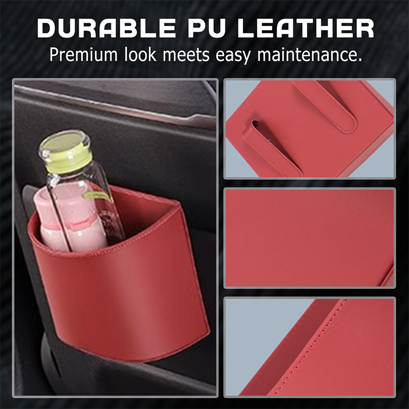 Pu Leather Clip On Car Door Cup Holder Product Image 04