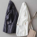 Pure Linen Blazer™ — Own Every Room with Featherlight Power and Unstoppable Style (Dark Gray XS) - | Zavonix
