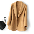 Pure Wool Blazer™ — Command Unmatched Warmth and Sharp Confidence Everywhere You Go (Camel XS) - | Zavonix