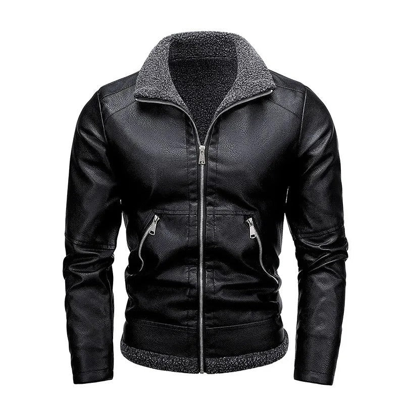 Qorstelvik Fleece-Lined Leather Jacket product image 3