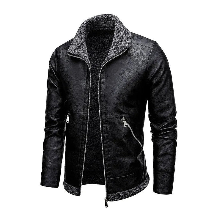 Qorstelvik Fleece-Lined Leather Jacket product image 4
