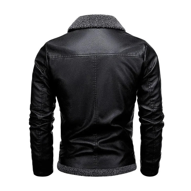 Qorstelvik Fleece-Lined Leather Jacket product image 5