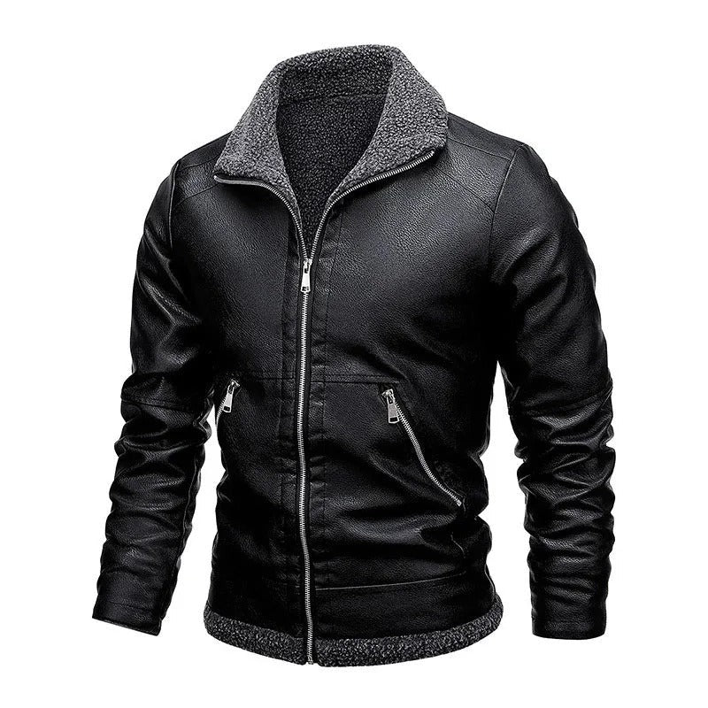Qorstelvik Fleece-Lined Leather Jacket product image 6