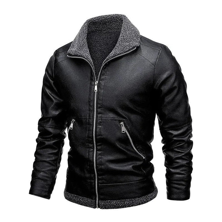 Qorstelvik Fleece-Lined Leather Jacket product image 6