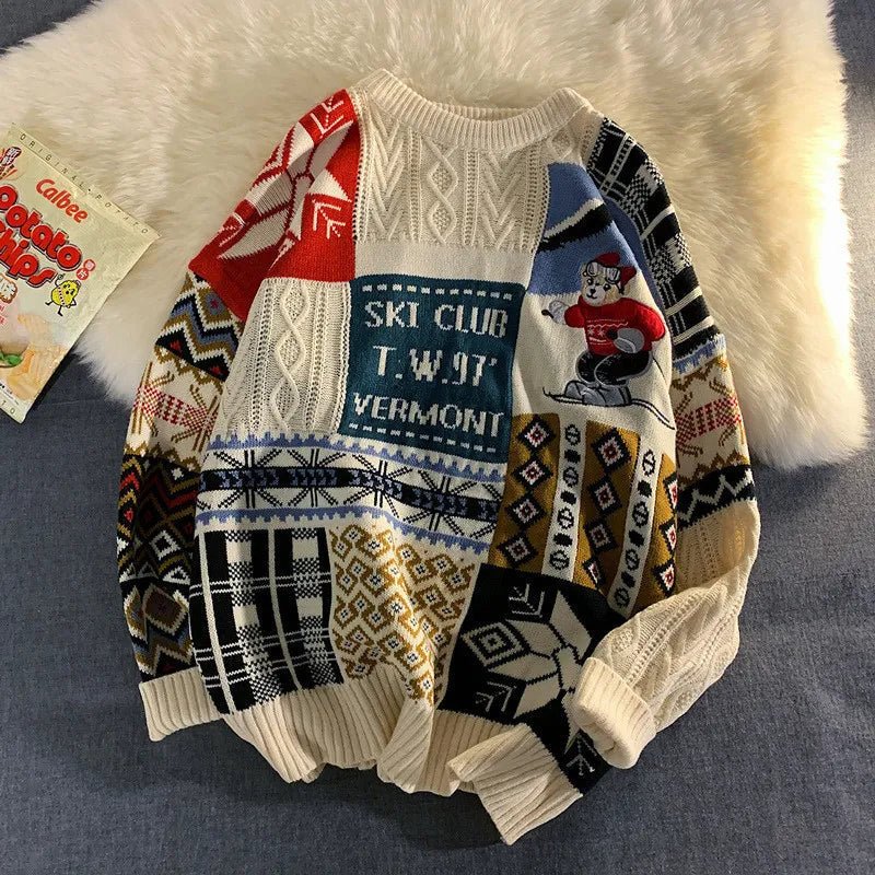 Quirky Holiday Pullover (White XS) - | Zavonix