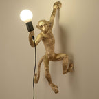 Quirky Resin Monkey Wall Light – Vintage-Inspired Pendant with Hemp Rope 5