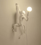 Quirky Resin Monkey Wall Light – Vintage-Inspired Pendant with Hemp Rope 4