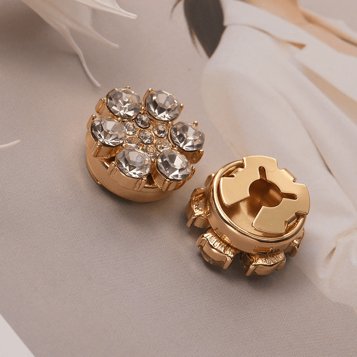Radiant Rhinestone Flower Button Covers Product Image 01