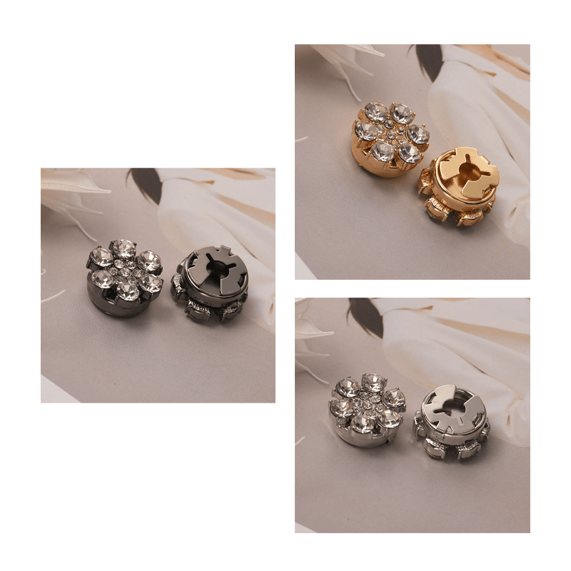 Radiant Rhinestone Flower Button Covers Product Image 03
