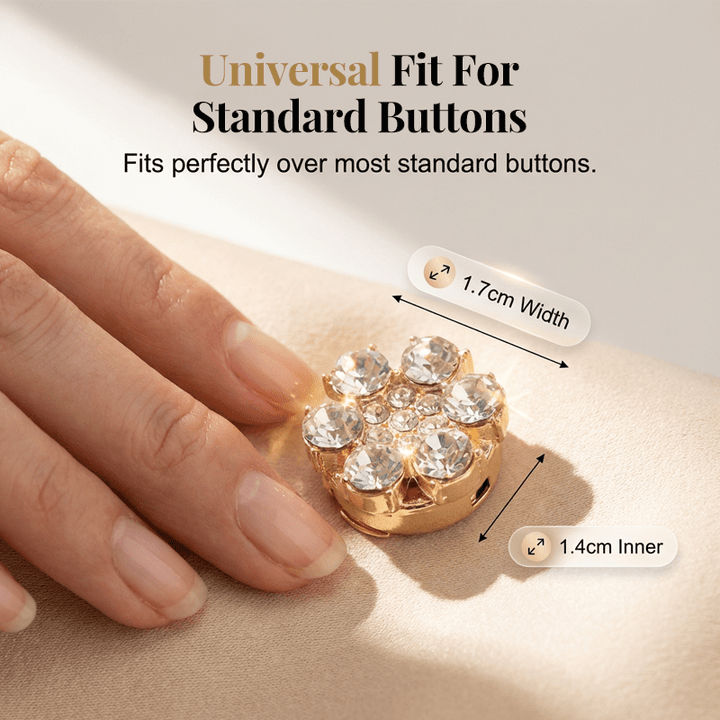 Radiant Rhinestone Flower Button Covers Product Image 06