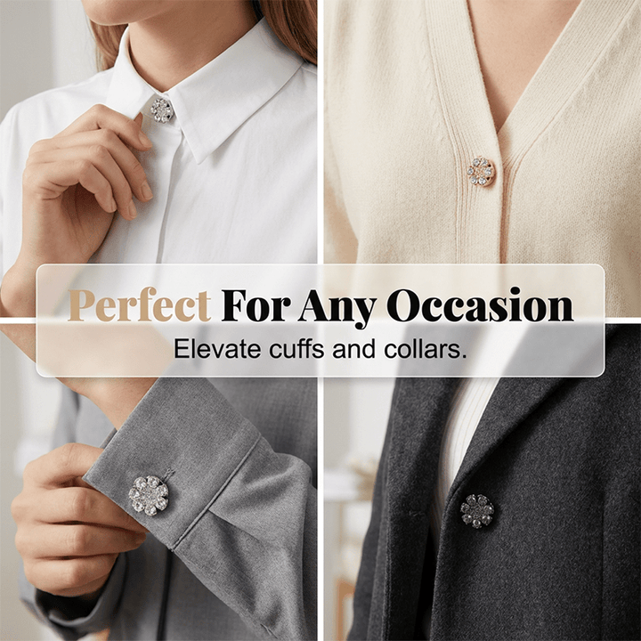 Radiant Rhinestone Flower Button Covers Product Image 07