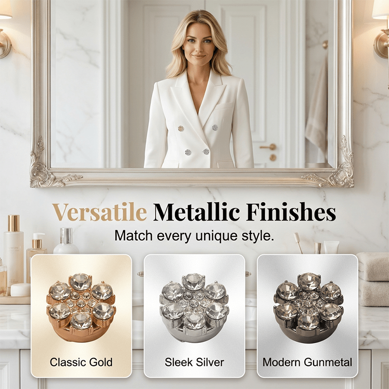Radiant Rhinestone Flower Button Covers Product Image 08