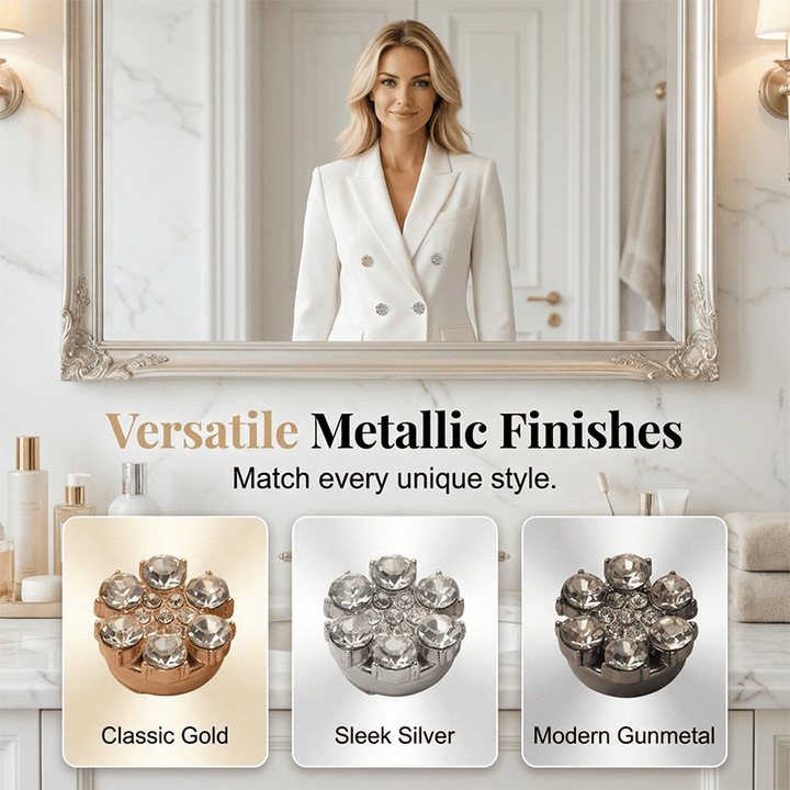 Radiant Rhinestone Flower Button Covers Product Image 08