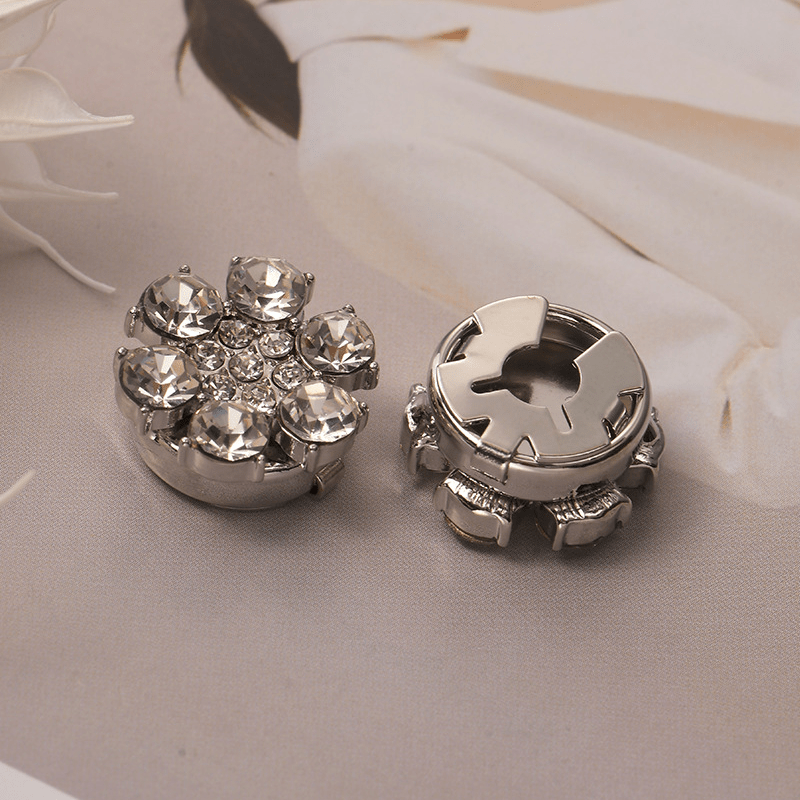 Radiant Rhinestone Flower Button Covers Product Image 11