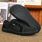Air Mesh Walking Shoes — Breathable Extra Wide Comfort with Lace - Up Support (black 44) - | Zavonix