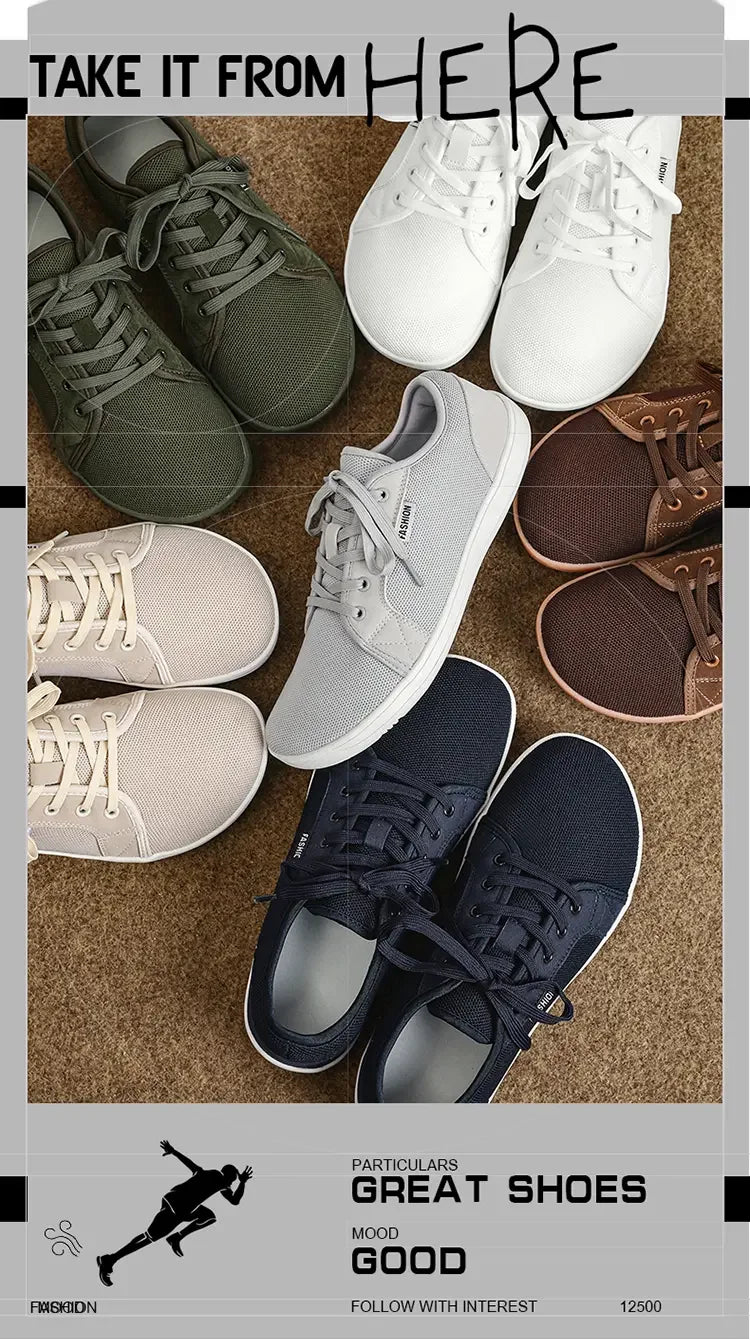 Air Mesh Walking Shoes — Breathable Extra Wide Comfort with Lace - Up Support (GRAY 40) - | Zavonix