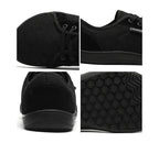 Air Mesh Walking Shoes — Breathable Extra Wide Comfort with Lace - Up Support (GRAY 40) - | Zavonix