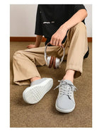 Air Mesh Walking Shoes — Breathable Extra Wide Comfort with Lace - Up Support (GRAY 40) - | Zavonix