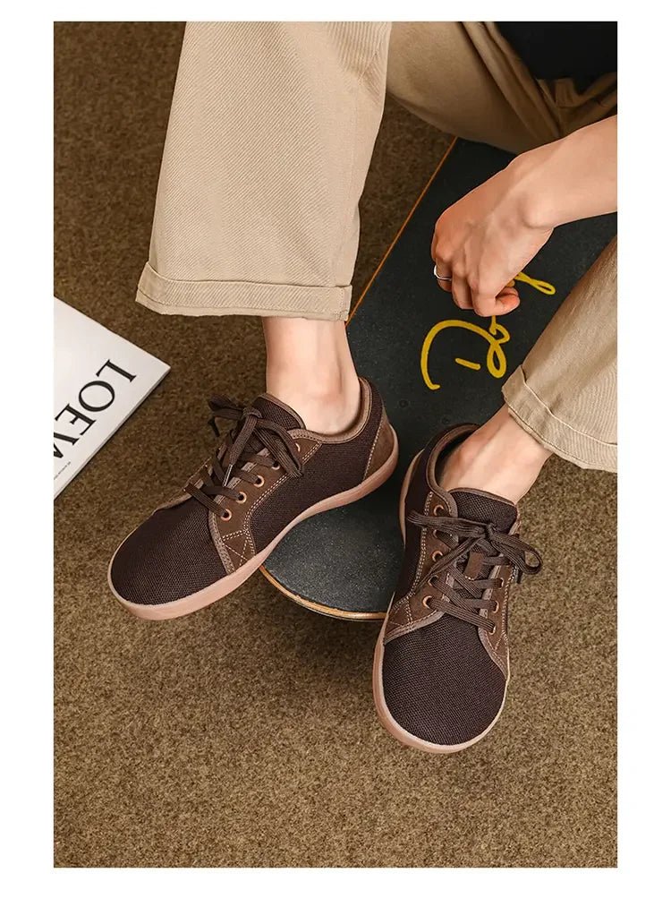 Air Mesh Walking Shoes — Breathable Extra Wide Comfort with Lace - Up Support (GRAY 40) - | Zavonix